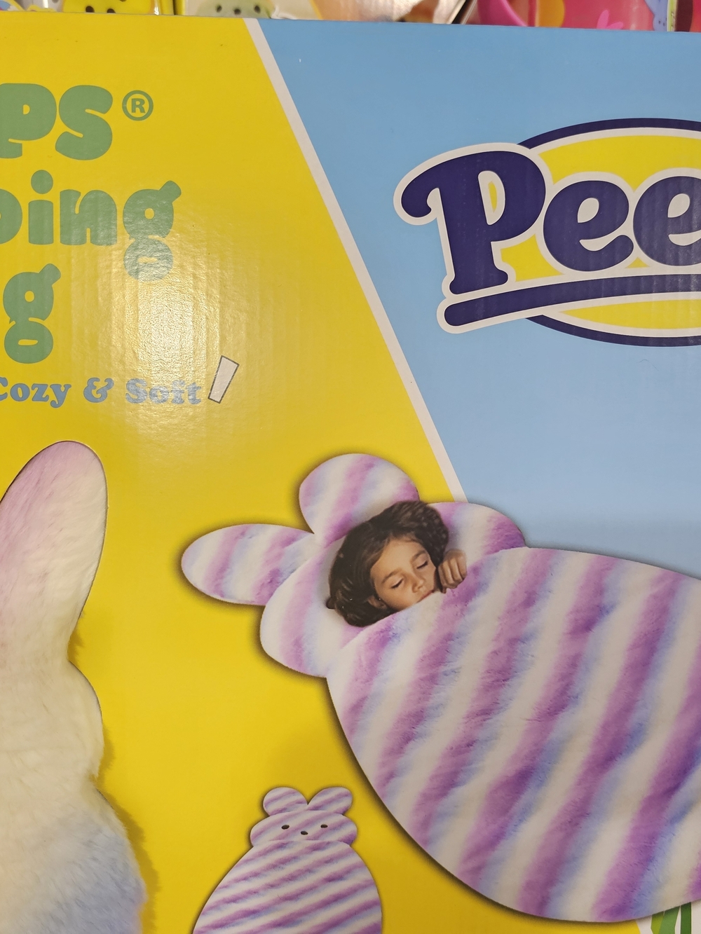 Peepa Plush Purple & White Striped Bunny Sleeping Bag - Peepa
